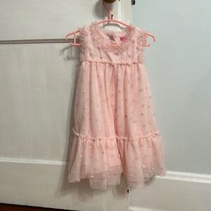Beautiful Toddler Pink Tulle Dress with Hearts